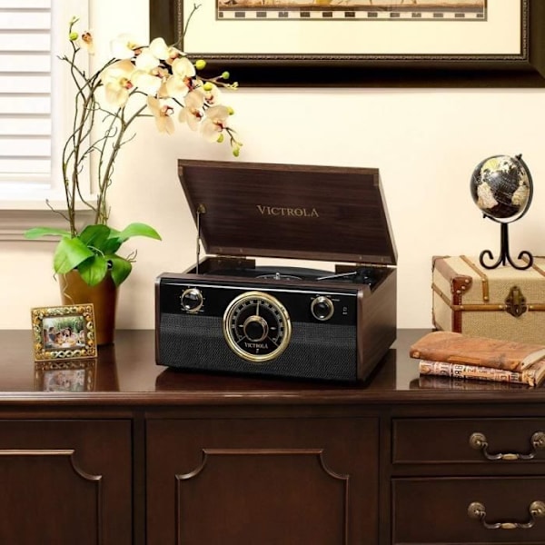 Multifunktions Bluetooth 3-in-1 VICTROLA Empire Junior - Espresso - 33/45/78 kierrosta/min - Stereo