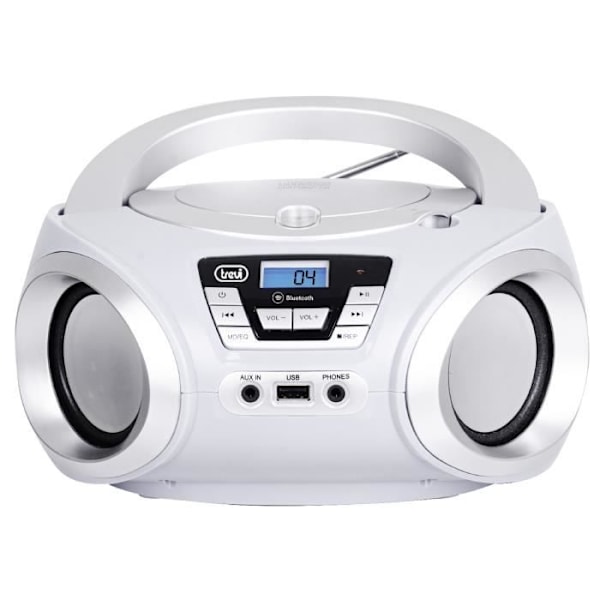 Boombox CD CMP 544 BT White Trevi - CD-soitin, FM-radio, Bluetooth, USB ja AUX-IN hvid