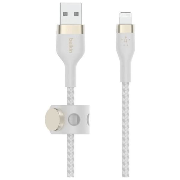 USB-A till Lightning-kabel - BELKIN - BoostCharge Pro Flex - 3 m - MFi-certifierad - Kompatibel med iPhone 14, 13, 12