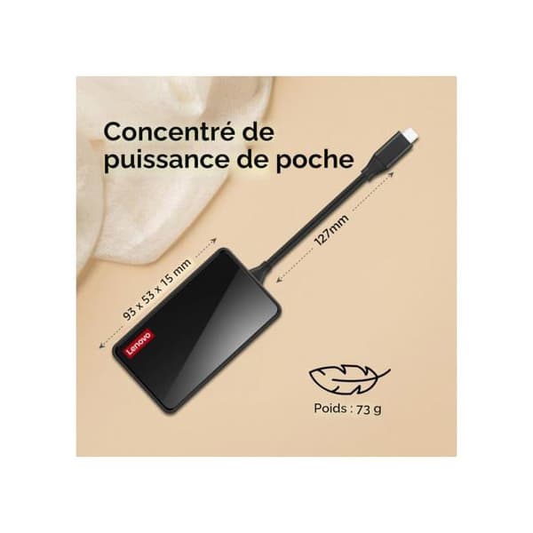 100 Ports USB-C Resedock - Plast - Bärbara datorer