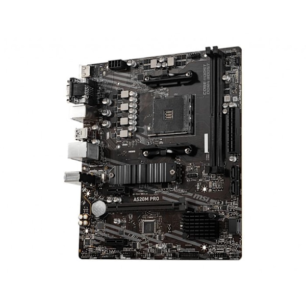 Emolevy - MSI - A520M Pro - Micro ATX - AMD A520 - DDR4 jopa 4600 MHz (OC)