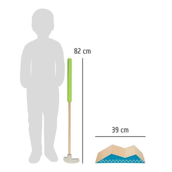 Puinen minigolf lapsille - PIENI JALKA - Minigolf-setti esteillä - Monivärinen - Alkaen 5 vuotta Flerfarvet