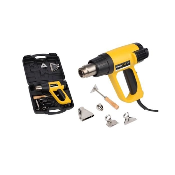 Décapeur POWERPLUS - 2000 W - 230V - Kabel 3m - 4 dyser Gul og sort