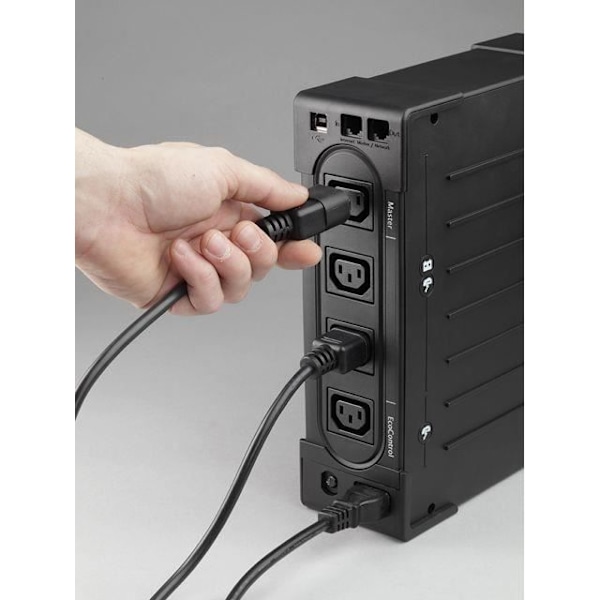 Invertteri - EATON - Ellipse ECO 1600 USB IEC - Off-line UPS - 1600VA (8 IEC-liitäntää) - Ylijännitesuoja - USB-portti - EL1600USBIEC