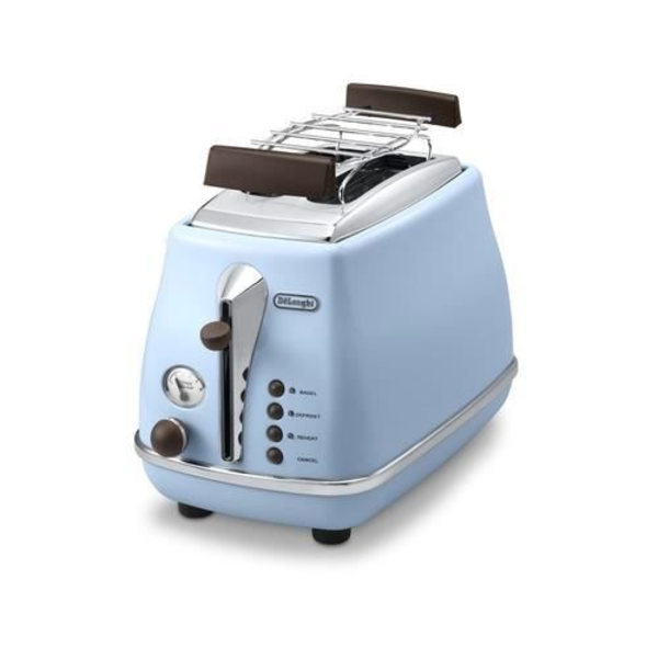 Icona Vintage Toaster - DELONGHI CTOV 2103.AZ - 2 pladser - 6 positioner - Blå og Brun
