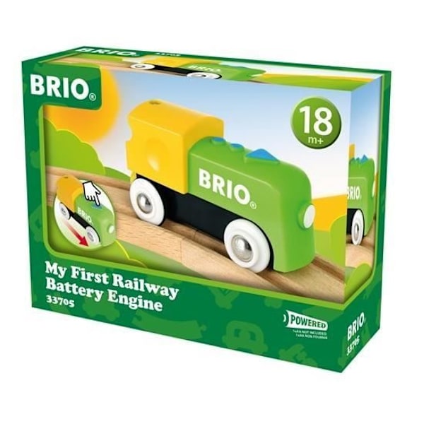 BRIO magnetlokomotiv - Mit første batteridrevne lokomotiv - Blandet - Grøn og gul - fra 18 måneder Grön och gul