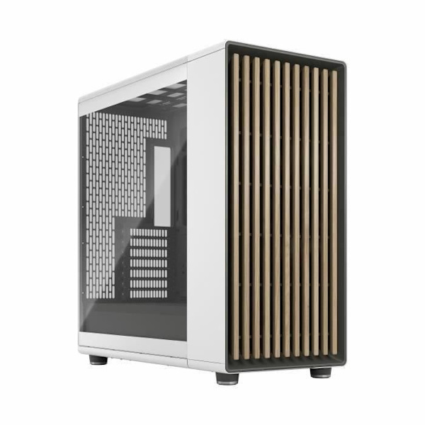 PC-etui - FRACTAL DESIGN - North XL Chalk White TG Clear - FD-C-NOR1X-04 - E-ATX - Elegant træ- og legeringsdesign