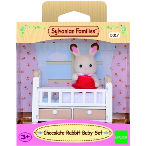 Vauvansänky Chocolate Rabbit -vauvan hahmolla - SYLVANIAN FAMILIES - KALUSTEET JA LISÄVARUSTEET Flerfärgad