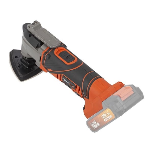 Trådløs multifunktions oscillating værktøj 20V DUAL POWER POWDP4060 - 5 tilbehør inkluderet Orange - Svart