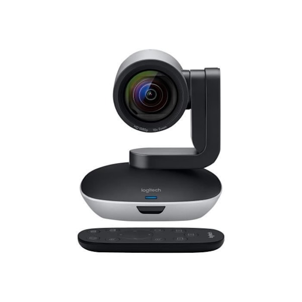 Logitech PTZ Pro 2 -videokonferenssikamera - musta, hopea - USB - 1920 x 1080 video - automaattitarkennus