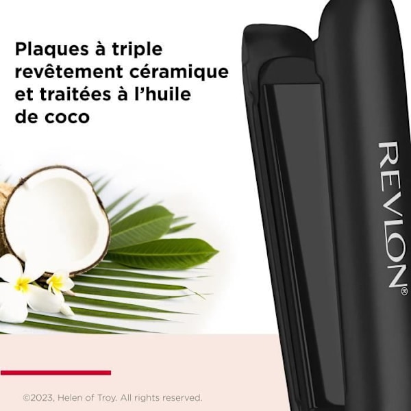 Revlon SMOOTHSTAY RVST2211P COCONUT Plattång Svart och röd