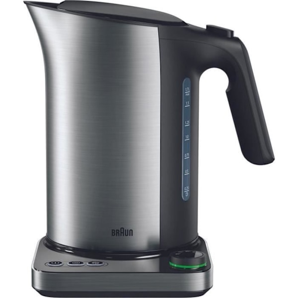 Vattenkokare - BRAUN - WK5115BK - Sladdlös hällning - 360 graders bas - Håll varm funktion Svart