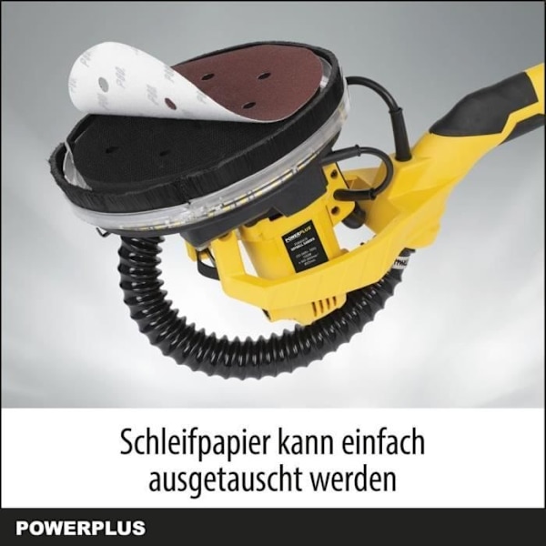 Powerplus Kuivankipsilevyhiomakone POWX0479 - Telekoottava hiomakone - Pitkäputkinen imurihiomakone
