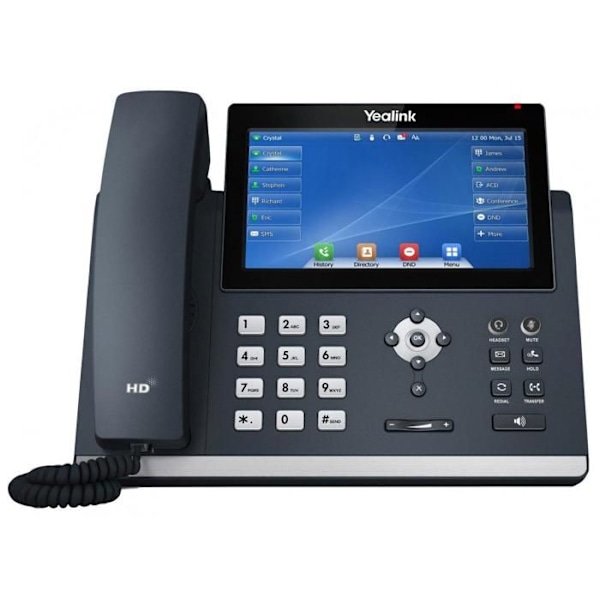 VIDEOKONFERENSSI, IP- ja VoIP-puhelimet, IP- ja VoIP-puhelimet, kiinteä IP, Yealink-puhelinnumero T48u-puhelin 16 SIP Poe -tiliä