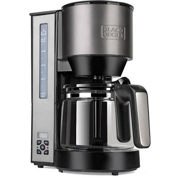 Filterkaffebryggare - BLACK ET DECKER - BXCO 1000 E - 12 koppar - Permanent filter - Programmerbar 24 timmar