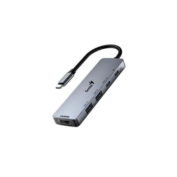 Hub Genius Uh-500 5 I 1 Usb Typ C Till Hdmi 2xusb 3.0 2xusb C