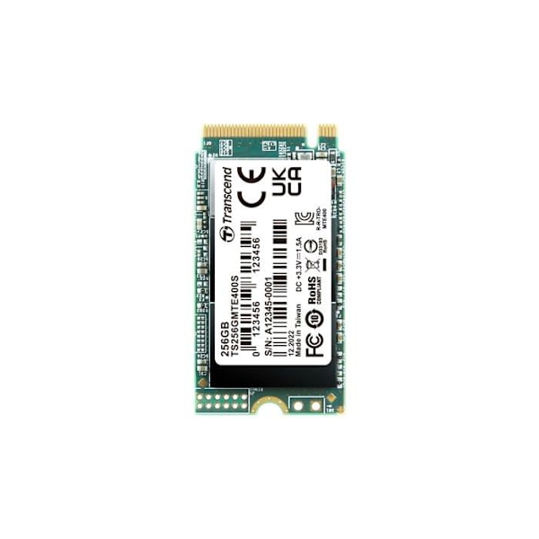 Transcend MTS400S 256GB intern SSD NVMe PCIe M.2 2242 PCIe NVMe 3.0 x4 Retail TS256GMTE400S
