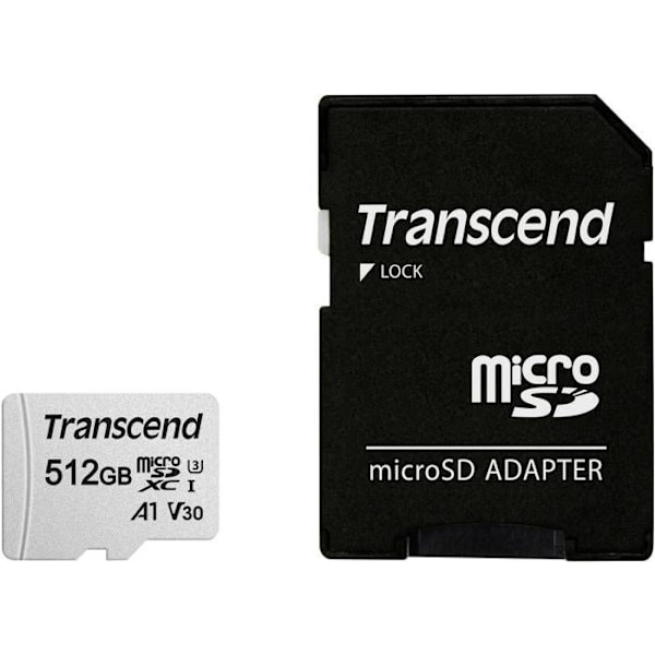 TRANSCEND 300S flash-hukommelseskort - 512 GB - A1 / Video Class V30 / UHS-I U3 / Class10 - micro SDXC