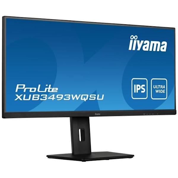 PC-skærm - IIYAMA - XUB3493WQSU-B5 - 34" UWQHD - IPS - 100Hz - 4ms - HDMI/DP - USB HUB - Justerbar fod - Sort Sort