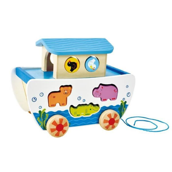 Legetøj - HAPE - Noahs Ark - Blandet - 18 måneder - Naval - 26,1 x 18,2 x 21,2 cm Vit