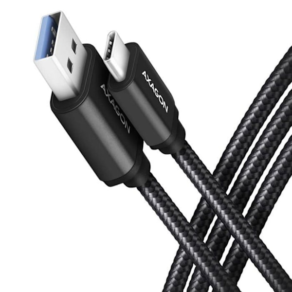 Kaapeli - liitäntä Axagon-oheislaitteelle - BUCM3-AM20AB - USB-A - USB-C USB-kaapeli 2 m Musta ()