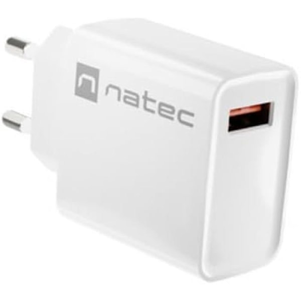 Oplader - NATEC - RIBERA - 18W - 1XUSB-A - QC3.0 - Hvid