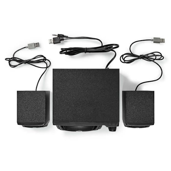 Pelin Kaiutin - NEDIS - GSPR31021BK - 2.1 Kanavaa - USB - Moniväriset LEDit sort