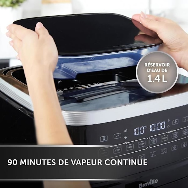 Fritøse uden olie - Breville - Halo - 7 L - 1700 W - SteamFry teknologi - Sort sort