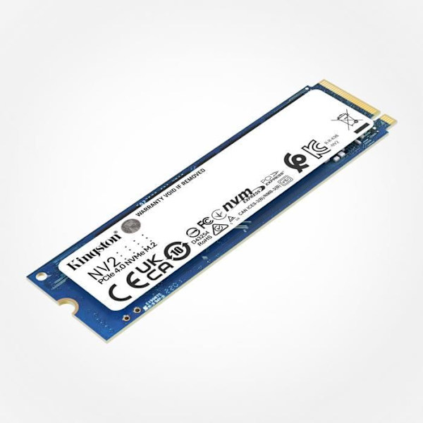 KINGSTON TECHNOLOGY Harddisk - NV2 SSD - 2TB intern - M.2 2280 PCIe 4.0 NVMe - Blå