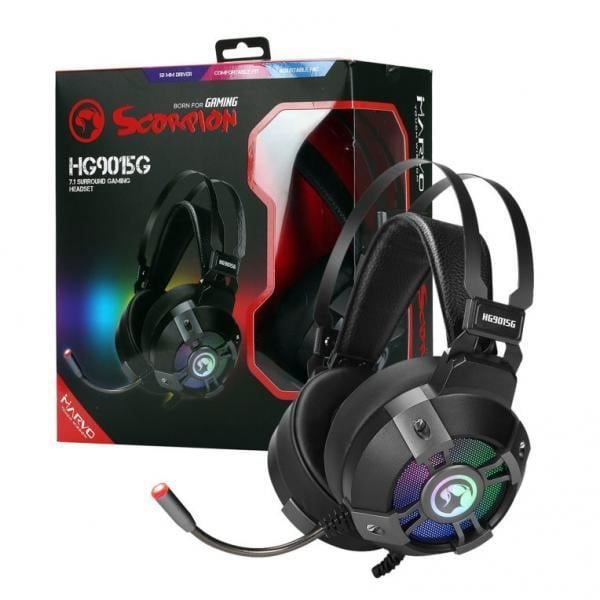 Kuulokkeet - SCORPION - Yli- korva - Langallinen - USB - 20-20000Hz Svart
