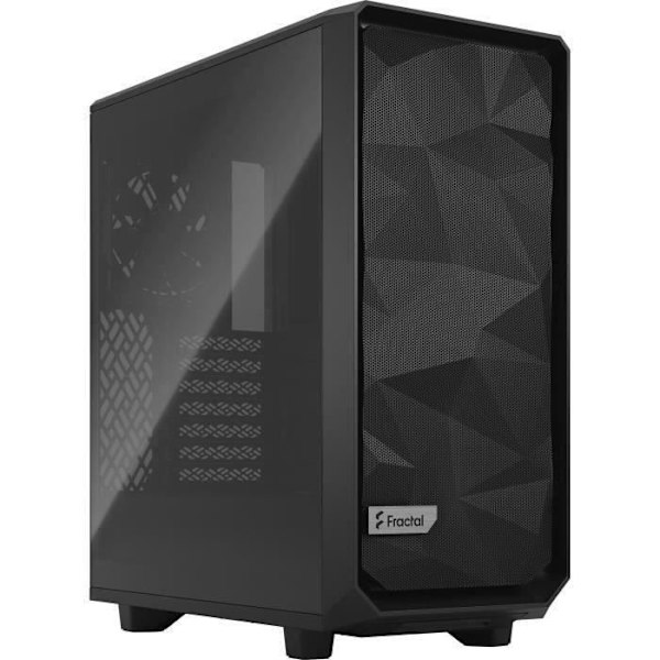 FRACTAL DESIGN - PC Meshify 2 kompakt etui sort hærdet glaspanel lysfarvet