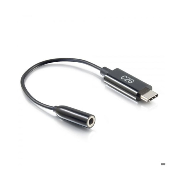 C2G 54426 MUSTA PUHELINKAAPELI 0,09 M USB-C 3,5 MM