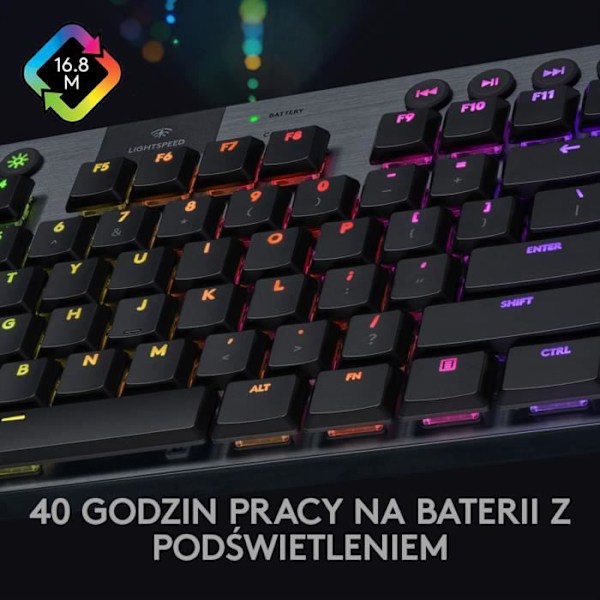 Pelinäppäimistö - Logitech - G915 TKL - Mekaaninen - Langaton - RGB-taustavalaistu