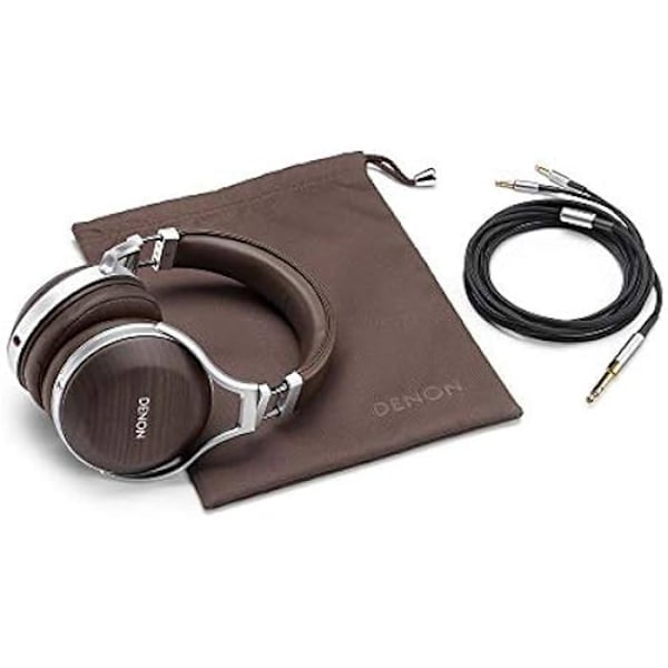 Supra-auricular-kuulokkeet - Denon - AHD5200 - Zebrano-puu - 50 mm - Langallinen - Optimaalinen mukavuus Zebrano trä