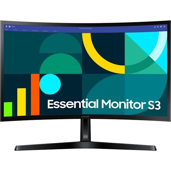 PC-skærm - SAMSUNG - S27D366GAU - 27" FHD 1800R - VA panel - 100Hz - 4ms - 1 HDMI - Vipbar - Sort