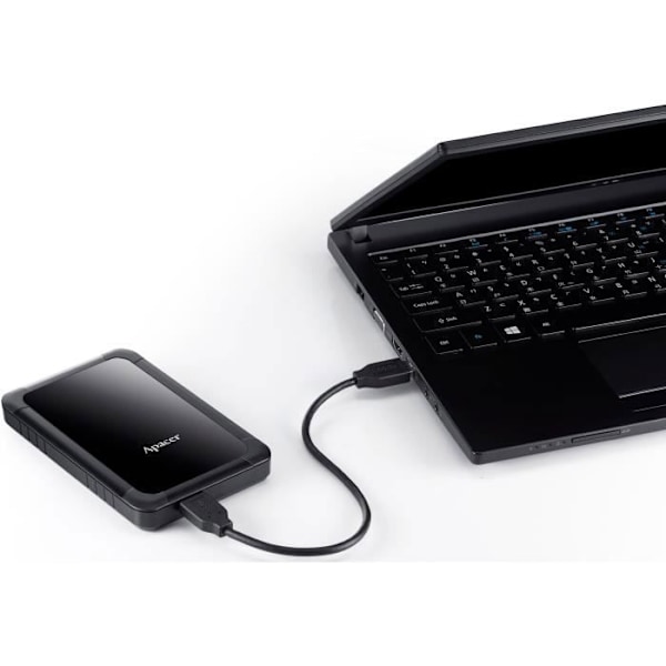 Harddisk - APACER - AP1TBAC532B-1 - 1 To - USB 3.1 Gen 1 - Sort