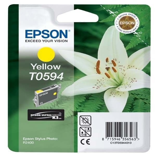 EPSON Pakke med 1 patron T0594 - Gul - Standard 13ml