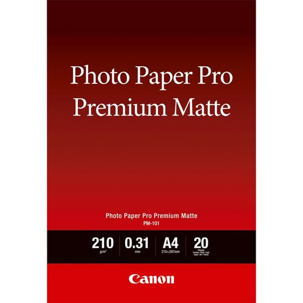 Canon PM-101 A4 premium matt fotopapper (20 ark) Vit