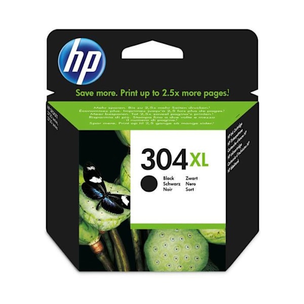 HP 304XL mustepatruuna - musta läpipainopakkaus
