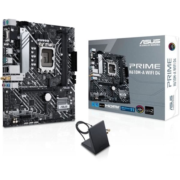 Emolevy - ASUS - PRIME H610M-A WIFI D4 - LGA 1700 - DDR4 - Micro ATX