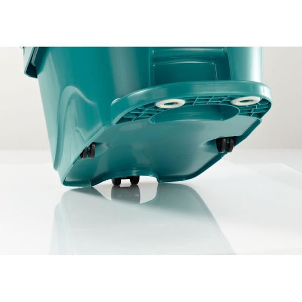 Setti Lavea Solua Säilytyssäikka Lavea Essoreur Rullilla Leifheit Profi XL Mobile 55096, Lattia Moppia 360° Mikro Duo -kannalla. Turkis grøn