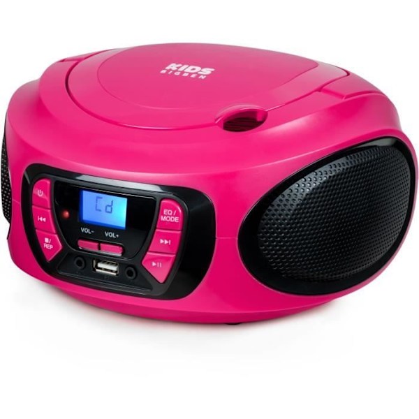 Kannettava radio cd-soitin BIGBEN INTERACTIVE usb bt vaaleanpunainen Pink og sort