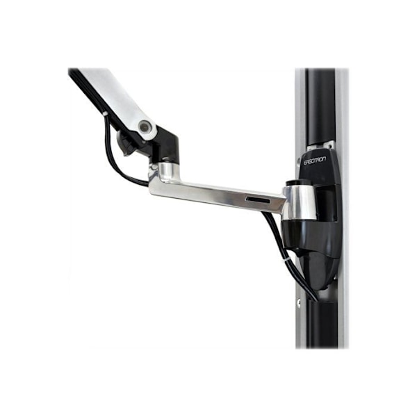 Skärm stöd - Ergotron - LX Väggmonterad LCD Arm - Polerat aluminium - Justerbar höjd 330 mm - Svart