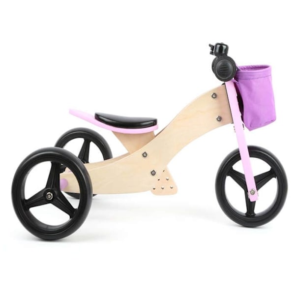 Tasapainopyörä-kolmipyörä 2 in 1 Pinkki - PIENI JALKA - Maxi - 3 pyörää - Lapsi - Seka Lyserød