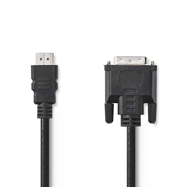 Nedis HDMI - DVI-videokaapeli HDMI (M) - DVI-D (M) 3 m musta pyöreä Svart