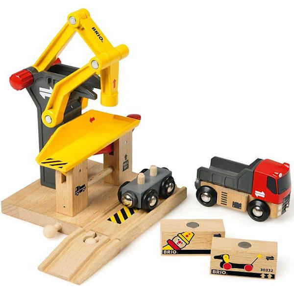 Brio World Goods Loading Crane - Tilbehør til trætogkredsløb - Ravensburger - Blandet fra 3 år - 33280 Beige
