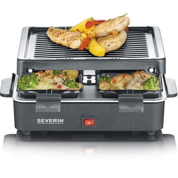 Racletteapparat SEVERIN - RG2370 - För upp till 4 personer - Kompakt format 21x21cm - 600W