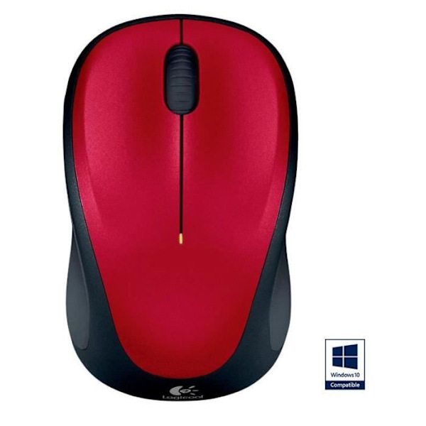 Hiiri - Langaton - Logitech - M235 - Punainen musta, Punainen