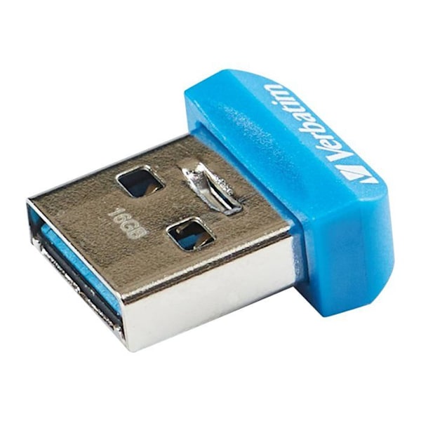 Store 'n' Stay NANO USB-nyckel - 16 GB - USB 3.0 - blå - VERBATIM