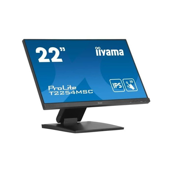 IIYAMA Touchscreen - PROLITE T2254MSC-B1AG - 21.5 tommer - 1920x1080 - IPS - 10 berøringspunkter